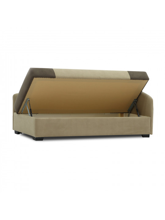 Բազմոց HOBEL BIG-BEN BEIGE LEONARDO 03/ DARK BROWN LEONARDO 06 R (2) 
