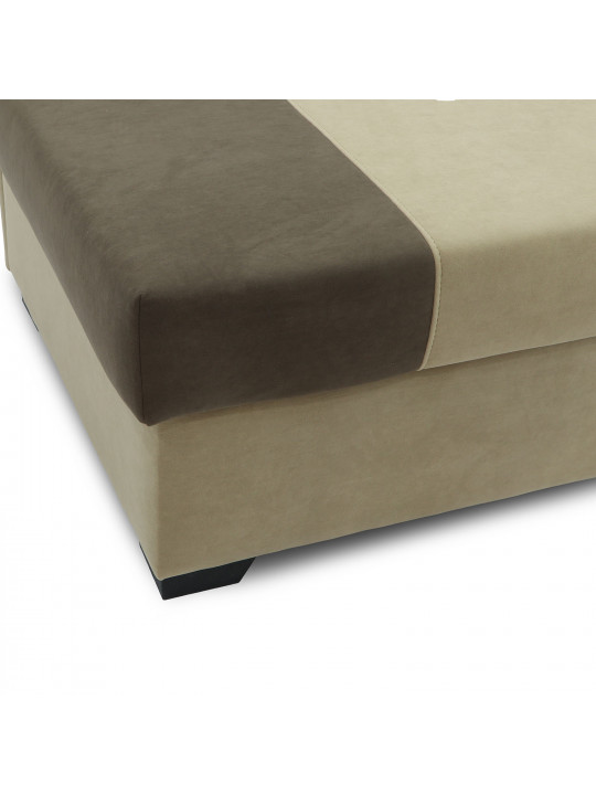 Բազմոց HOBEL BIG-BEN BEIGE LEONARDO 03/ DARK BROWN LEONARDO 06 R (2) 