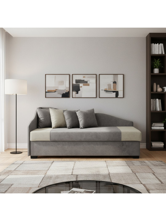 Sofa HOBEL BIG-BEN CAPPUCCINO JAGUAR 6/ CREAM JAGUAR 3 L (2) 