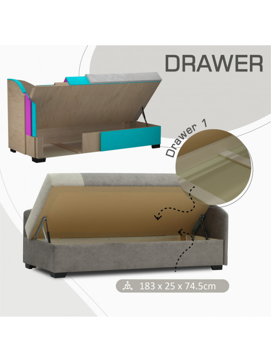 Sofa HOBEL BIG-BEN CAPPUCCINO JAGUAR 6/ CREAM JAGUAR 3 L (2) 