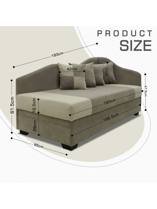 Բազմոց HOBEL BIG-BEN CAPPUCCINO VIVALDI 5/ LIGHT CAPPUCCINO VIVALDI 4 R(1) 