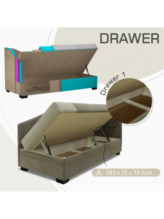 Բազմոց HOBEL BIG-BEN CAPPUCCINO VIVALDI 5/ LIGHT CAPPUCCINO VIVALDI 4 R(1) 