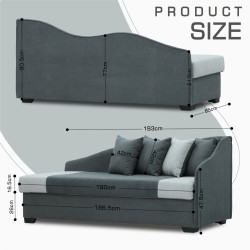 Sofa HOBEL BIG-BEN F/R DARK GREY SCANDI 22/ LIGHT GREY SCANDI 17 R (2) 