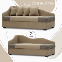 Sofa HOBEL BIG-BEN F/R LIGHT BROWN SCANDI 4 / BROWN SCANDI 6 L (2) 