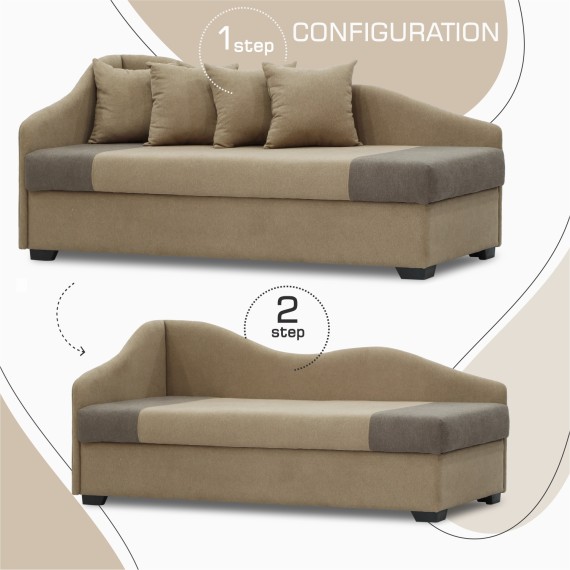 Sofa HOBEL BIG-BEN F/R LIGHT BROWN SCANDI 4 / BROWN SCANDI 6 L (2) 