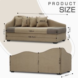 Sofa HOBEL BIG-BEN F/R LIGHT BROWN SCANDI 4 / BROWN SCANDI 6 L (2) 