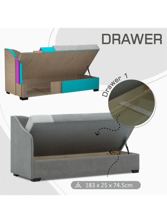 Sofa HOBEL BIG-BEN LIGHT GREY JAGUAR 4/ GREY JAGUAR 5 L (2) 