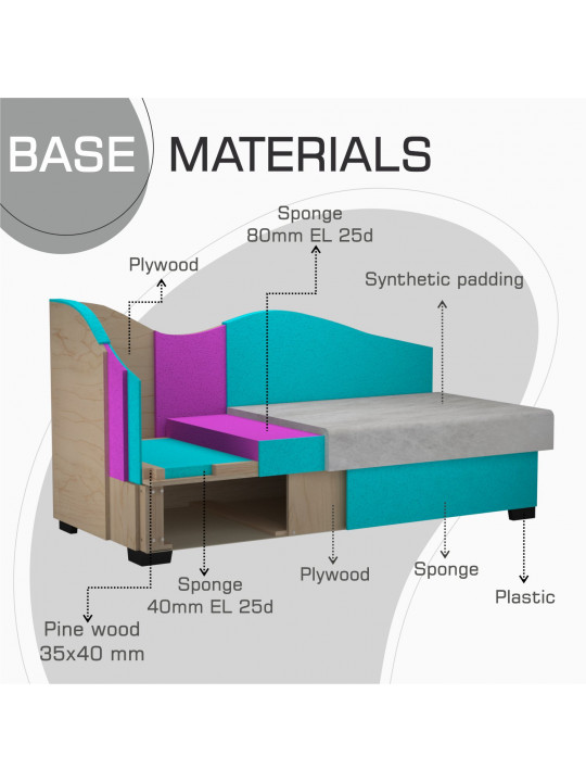 Sofa HOBEL BIG-BEN LIGHT GREY JAGUAR 4/ GREY JAGUAR 5 R (2) 