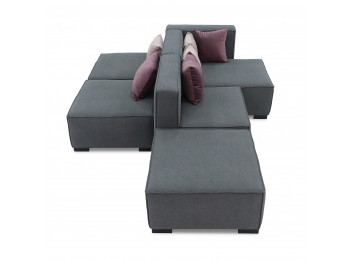 Sofa HOBEL CORNER ALFA GREY ASTERI 5 R (5) 