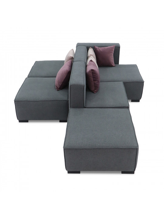 Sofa HOBEL CORNER ALFA GREY ASTERI 5 R (5) 