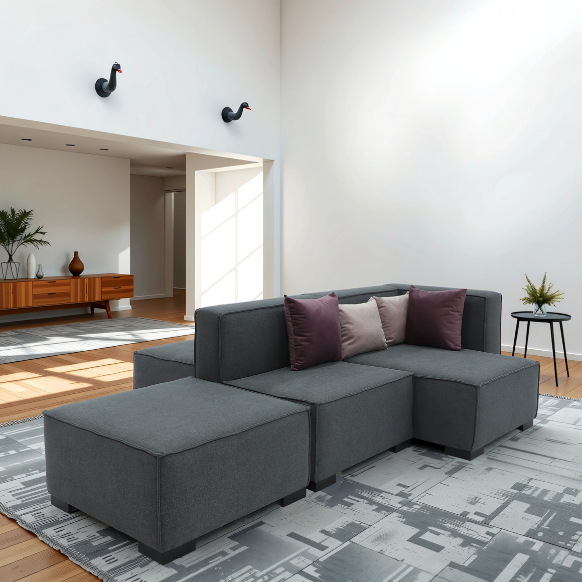 Sofa HOBEL CORNER ALFA GREY ASTERI 5 R (5) 
