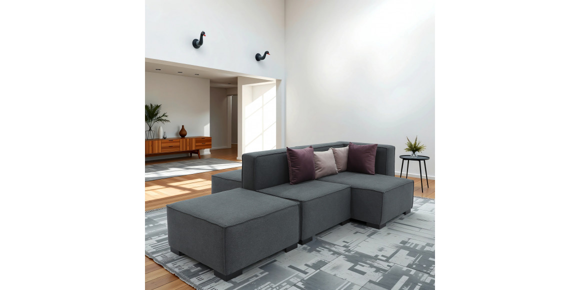 Բազմոց HOBEL CORNER ALFA GREY ASTERI 5 R (5) 