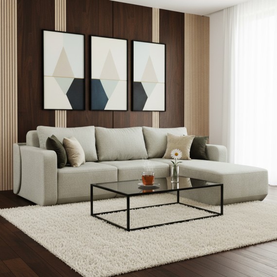 Sofa HOBEL CORNER AMANDA GREY AMAZON 5/ NIAGARA LIGHT GREY/ NIAGARA BROWN (6) 
