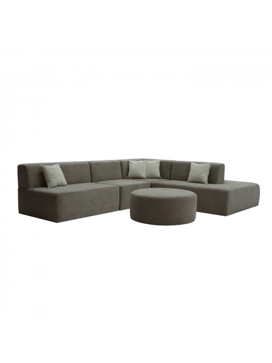 Բազմոց HOBEL CORNER ATLANTA CAPPUCCHINO KIVI 20/CREAM SHO 599-6 R (5) 