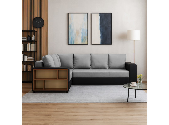 Диван HOBEL CORNER BAR BLACK 4503/ GREY SCANDI 17 L (6) 