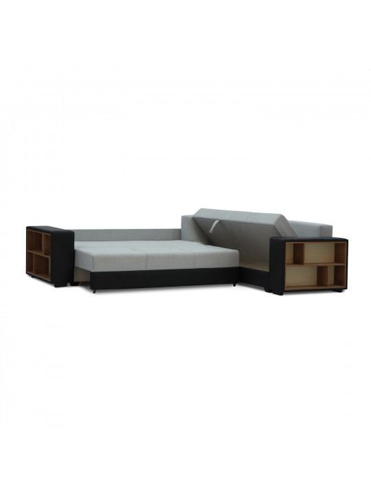 Բազմոց HOBEL CORNER BAR BLACK 4503/ GREY SCANDI 17 R (6) 