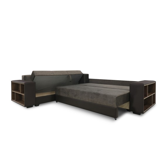 Sofa HOBEL CORNER BAR F/P K090 COFFEE V460/ DARK BROWN JAGUAR 18 L (6) 