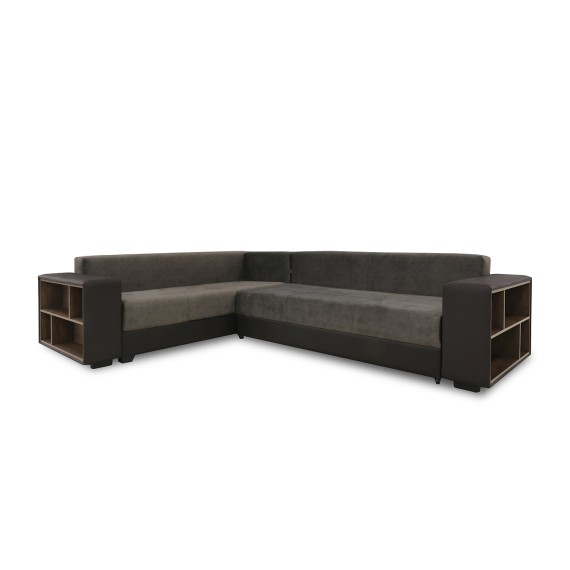 Sofa HOBEL CORNER BAR F/P K090 COFFEE V460/ DARK BROWN JAGUAR 18 L (6) 