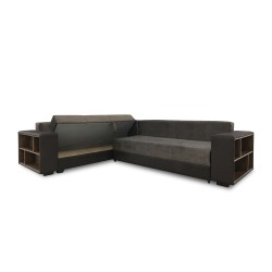 Диван HOBEL CORNER BAR F/P K090 COFFEE V460/ DARK BROWN JAGUAR 18 L (6) 