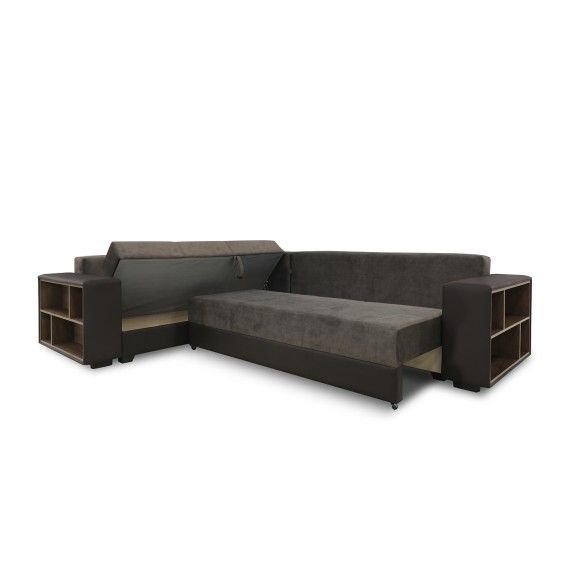 Sofa HOBEL CORNER BAR F/P K090 COFFEE V460/ DARK BROWN JAGUAR 18 L (6) 