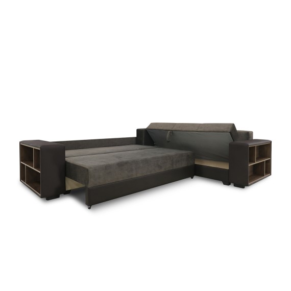 Sofa HOBEL CORNER BAR F/P K090 COFFEE V460/ DARK BROWN JAGUAR 18 R (6) 