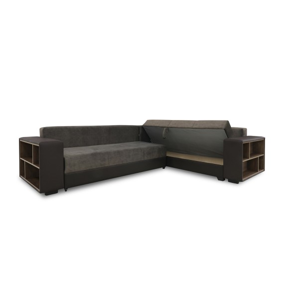 Sofa HOBEL CORNER BAR F/P K090 COFFEE V460/ DARK BROWN JAGUAR 18 R (6) 
