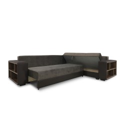 Диван HOBEL CORNER BAR F/P K090 COFFEE V460/ DARK BROWN JAGUAR 18 R (6) 
