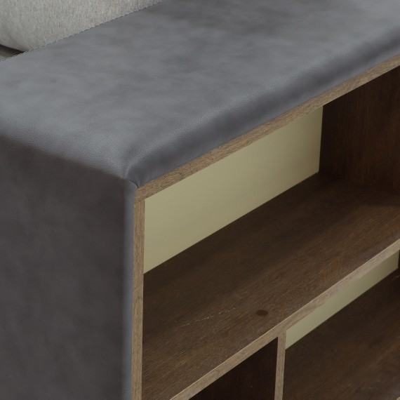 Sofa HOBEL CORNER BAR F/P DARK GREY 8410/ LIGHT GREY SCANDI 17 L (6) 