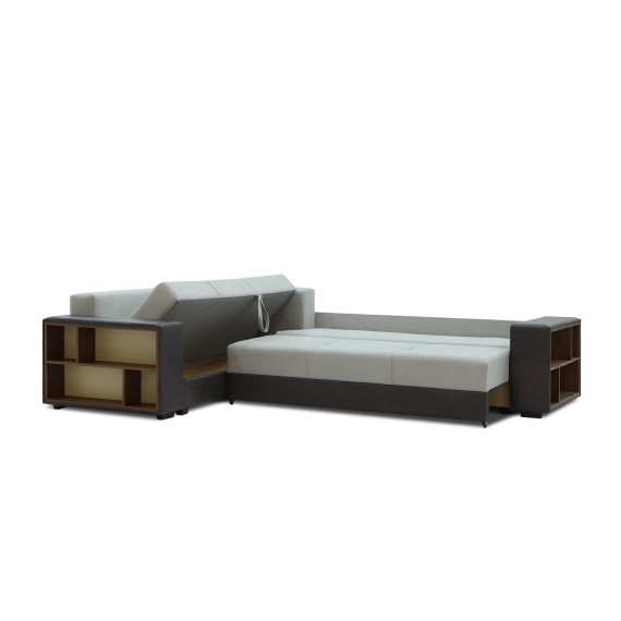 Sofa HOBEL CORNER BAR F/P DARK GREY 8410/ LIGHT GREY SCANDI 17 L (6) 