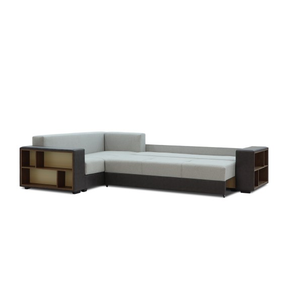 Sofa HOBEL CORNER BAR F/P DARK GREY 8410/ LIGHT GREY SCANDI 17 L (6) 