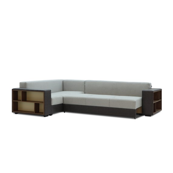 Sofa HOBEL CORNER BAR F/P DARK GREY 8410/ LIGHT GREY SCANDI 17 L (6) 