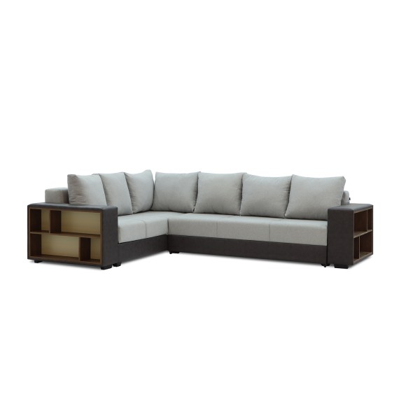 Sofa HOBEL CORNER BAR F/P DARK GREY 8410/ LIGHT GREY SCANDI 17 L (6) 