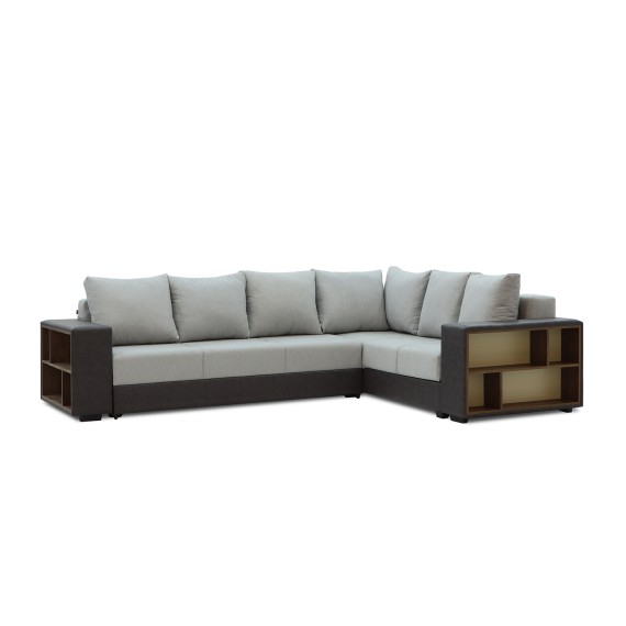 Sofa HOBEL CORNER BAR F/P DARK GREY 8410/ LIGHT GREY SCANDI 17 R (6) 