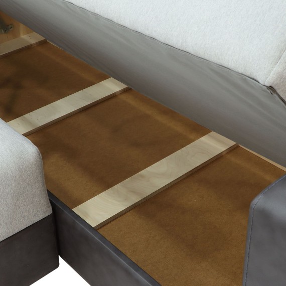 Sofa HOBEL CORNER BAR F/P DARK GREY 8410/ LIGHT GREY SCANDI 17 R (6) 