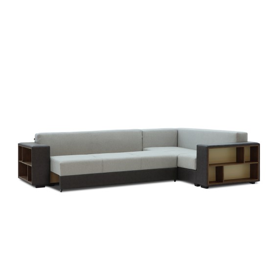 Sofa HOBEL CORNER BAR F/P DARK GREY 8410/ LIGHT GREY SCANDI 17 R (6) 