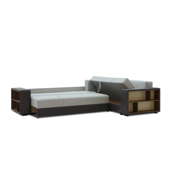 Sofa HOBEL CORNER BAR F/P DARK GREY 8410/ LIGHT GREY SCANDI 17 R (6) 