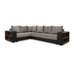 Диван HOBEL CORNER BAR F/P K090 BLACK 4503/ CAPPUCCINO JAGUAR 6 L (6) 