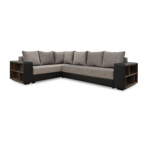 Sofa HOBEL CORNER BAR F/P K090 BLACK 4503/ CAPPUCCINO JAGUAR 6 L (6) 