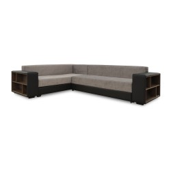 Диван HOBEL CORNER BAR F/P K090 BLACK 4503/ CAPPUCCINO JAGUAR 6 L (6) 