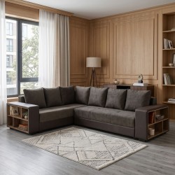Диван HOBEL CORNER BAR F/P K090 COFFEE V460/ DARK BROWN JAGUAR 18 L (6) 