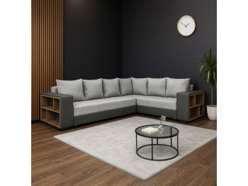 Sofa HOBEL CORNER BAR GRAY V460/ LIGHT GREY JAGUAR 4 R (6) 