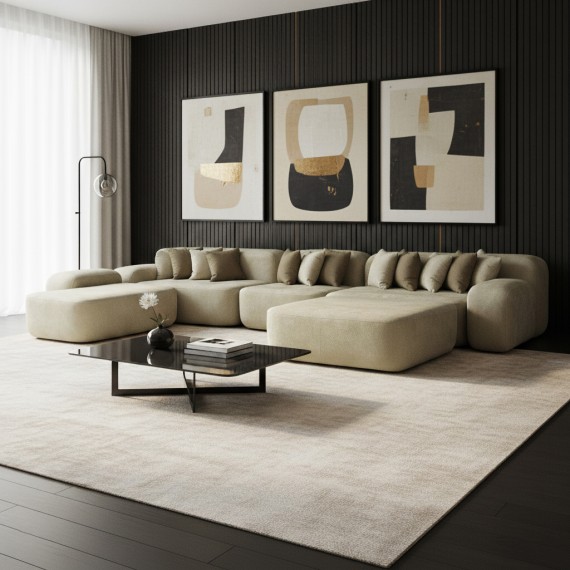 Sofa HOBEL CORNER BERGAMO CREAM BELLA 2/ INFINITY 290 L (5) 