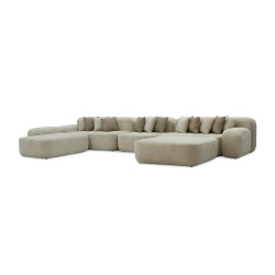 Диван HOBEL CORNER BERGAMO CREAM BELLA 2/ INFINITY 290 L (5) 