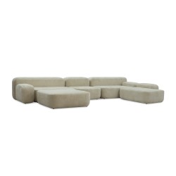 Диван HOBEL CORNER BERGAMO CREAM BELLA 2/ INFINITY 290 R (5) 