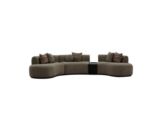 Диван HOBEL CORNER CIRCL CAPPUCCINO MELO 7/ONTARIO JAFFA ORANG/K090 (4) 