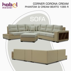 Диван HOBEL CORNER CORONA CREAM PHANTOM 3/ CREAM BEATTO 1065 R (7) 