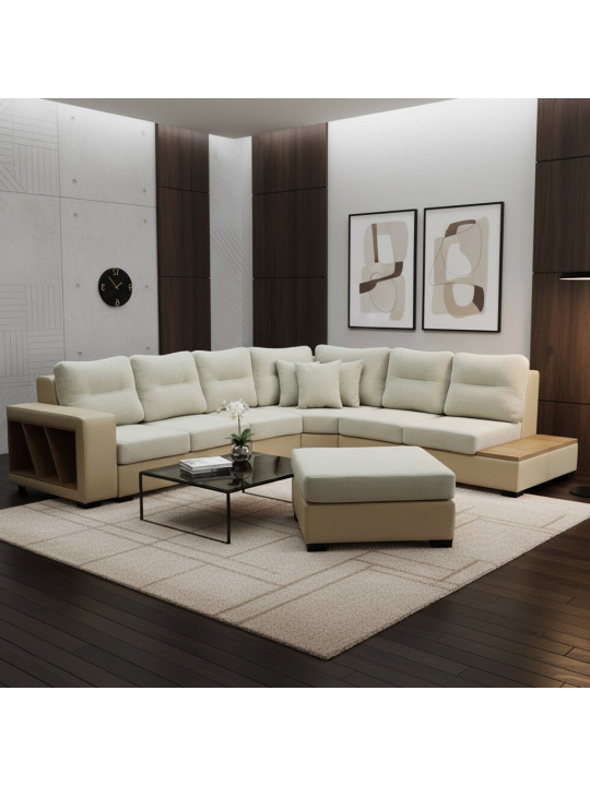 Բազմոց HOBEL CORNER CORONA CREAM PHANTOM 3/ CREAM BEATTO 1065 R (7) 