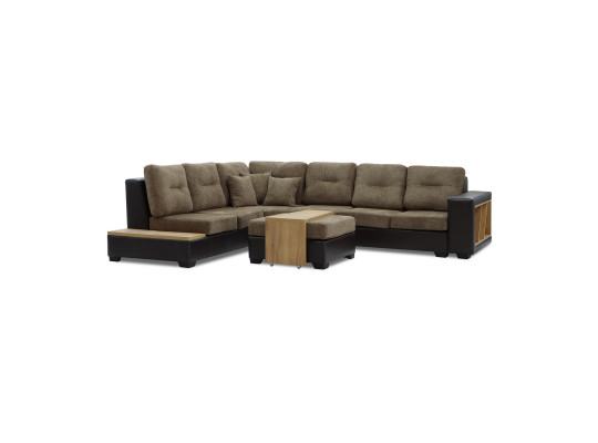 Sofa HOBEL CORNER CORONA DARK BROWN PHANTOM 8/ BROWN BEATTO 1012 L (7) 