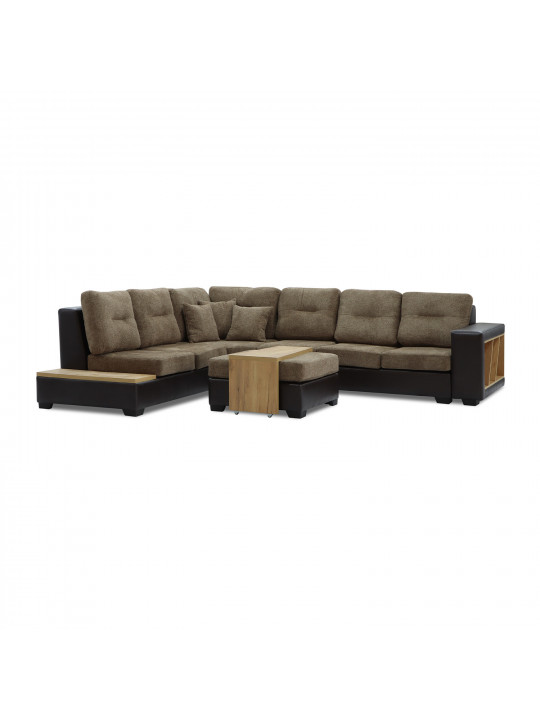 Բազմոց HOBEL CORNER CORONA DARK BROWN PHANTOM 8/ BROWN BEATTO 1012 L (7) 