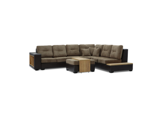 Sofa HOBEL CORNER CORONA DARK BROWN PHANTOM 8/ BROWN BEATTO 1012 R (7) 